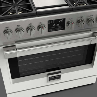 F6PDF364GS1 36” DUAL FUEL PRO RANGE WITH GRIDDLE ESTUFA DE EMPOTRE ITALIANA GAMA SOFIA PRO FULGOR Milano