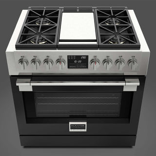 F6PDF364GS1 36” DUAL FUEL PRO RANGE WITH GRIDDLE ESTUFA DE EMPOTRE ITALIANA GAMA SOFIA PRO FULGOR Milano