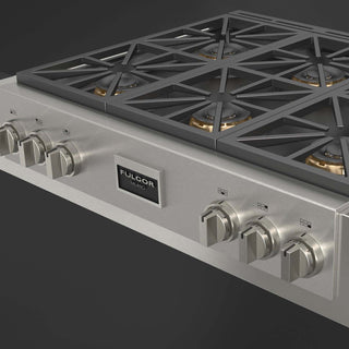 F6GRT366S1 36” PARRILLA DE EMPOTRE PROFUNDO PROFESSIONAL GAS RANGE TOP FULGOR MILANO
