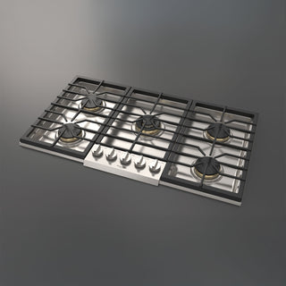 F6PGK365S1 36” PARRILLA DE SOBREPONER ITALIANA SOFIA PRO GAS COOKTOP FULGOR MILANO