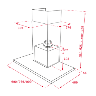 TOTAL DSH 985 CAMPANA A PARED TEKA