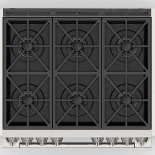 F6PDF366S1 36” DUAL FUEL PRO RANGE ESTUFA DE EMPOTRE ITALIANA FULGOR Milano