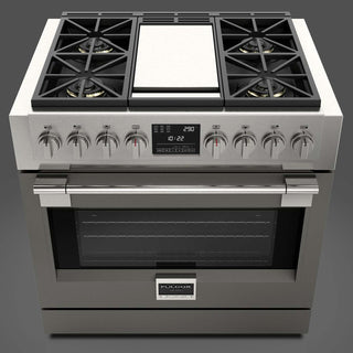 F6PDF364GS1 36” DUAL FUEL PRO RANGE WITH GRIDDLE ESTUFA DE EMPOTRE ITALIANA GAMA SOFIA PRO FULGOR Milano