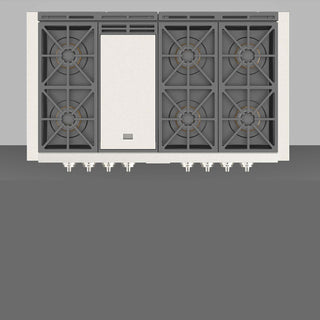 F6GRT486GS1 48" PARRILLA DE EMPOTRE PROFUNDO ITALIANA PROFESSIONAL GAS RANGE TOP FULGOR MILANO