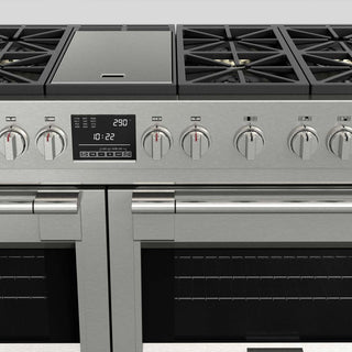 F6PDF486GS1 48” STAINLESS STEEL DUAL FUEL PRO RANGE GAMA SOFIA PRO ESTUFA DE EMPOTRE ITALIANA FULGOR Milano