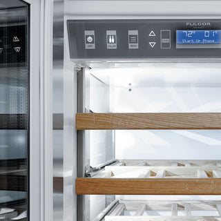 F7PBM36S2-L 24” ENFRIADOR DE VINO IZQUIERDO PANELABLE ITALIANO LADO IZQUIERDO FULGOR Milano BUILT-IN WINE CELLAR LEFT HINGE