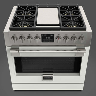 F6PDF364GS1 36” DUAL FUEL PRO RANGE WITH GRIDDLE ESTUFA DE EMPOTRE ITALIANA GAMA SOFIA PRO FULGOR Milano