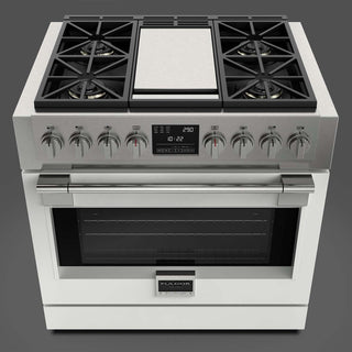 F6PDF364GS1 36” DUAL FUEL PRO RANGE WITH GRIDDLE ESTUFA DE EMPOTRE ITALIANA GAMA SOFIA PRO FULGOR Milano