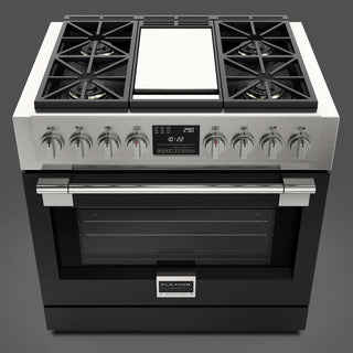 F6PDF364GS1 36” DUAL FUEL PRO RANGE WITH GRIDDLE ESTUFA DE EMPOTRE ITALIANA GAMA SOFIA PRO FULGOR Milano