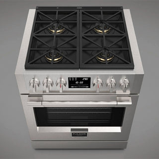 F6PDF304S1 30” DUAL FUEL PRO RANGE GAMA SOFIA PRO ESTUFA DE EMPOTRE ITALIANA FULGOR Milano
