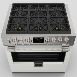 F6PDF366S1 36” DUAL FUEL PRO RANGE ESTUFA DE EMPOTRE ITALIANA FULGOR Milano
