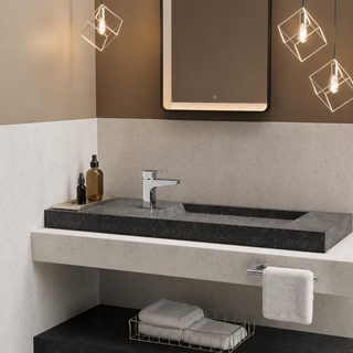 PIA-100 MONOMANDO PARA LAVABO PIAZZA CROMO. NO INCLUYE CONTRA HELVEX