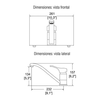 E-34 MONOMANDO PARA FREGADERO. NOVUS CROMO HELVEX