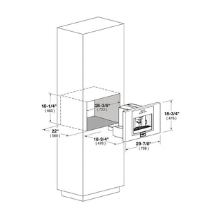 F6PTK30BC 30" MARCO DE ACERO PARA CAFETERA ITALIANA Pro Frame Kit trim FULGOR Milano