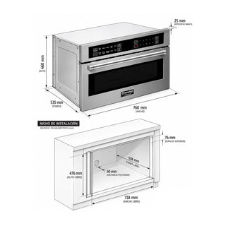 CM030 MICROONDAS CON CONVECCIÓN 30" TECNOLAM
