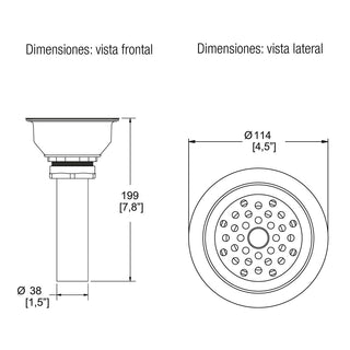H-8801 CONTRACANASTA PARA FREGADERO. ACERO INOXIDABLE HELVEX