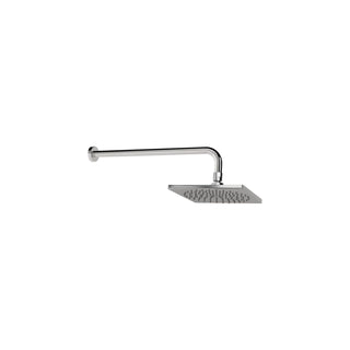 H-3305 REGADERA CUADRADA CON BRAZO Y CHAPETÓN DE CHORRO FIJO CON SISTEMA ANTICALCÁREO, PLATO ANCHO DE 8", CROMO HELVEX