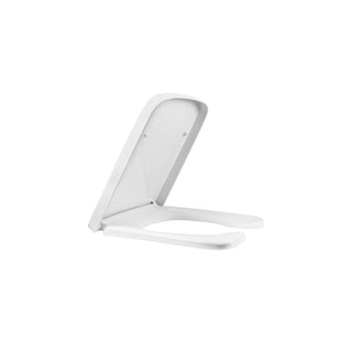 AT-7 ASIENTO PARA INODORO ELONGADO FRENTE ABIERTO CON CIERRE LENTO, ANTIBACTERIAL Y TAPA ENVOLVENTE PARA OP CAPRI PLUS, BLANCO HELVEX