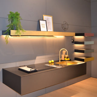 Shelf CAMPANA MODULAR PERSONALIZABLE A MURO 150 CM FALMEC MADE IN ITALY