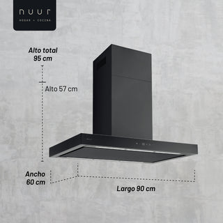 CAMPANA EXTRACTORA DE ISLA 90CM CAMEXIS90ADIN NUUR