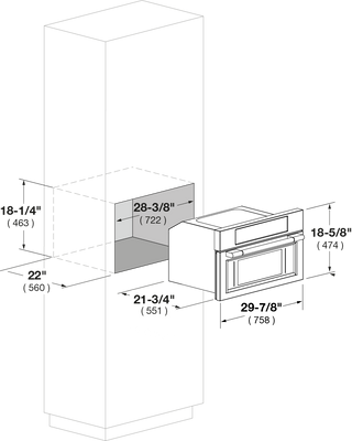 F6PSCO30S1 30” MICROONDAS DE VAPOR PRO ITALIANO PROFESSIONAL COMBI STEAM OVEN FULGOR Milano