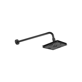 H3006-TR035-EB REGADERA CUADRADA CON BRAZO Y CHAPETÓN DE CHORRO FIJO CON TECNOLOGÍA AIREAVEX, SISTEMA ANTICALCÁREO PLATO ANCHO DE 6" ÉBANO HELVEX
