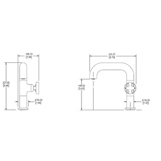 E-950-EB MONOMANDO PARA LAVABO INDUS ÉBANO. INCLUYE CONTRA DE PUSH HELVEX