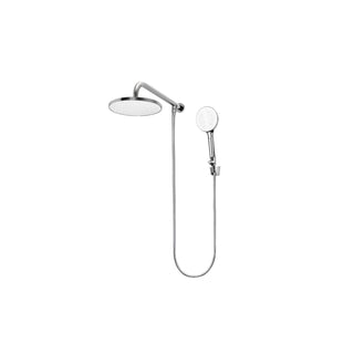 RM-18 REGADERA FIJA DE 9" Y MANUAL CON BOTÓN DESVIADOR MULTICHORRO (3 TIPOS DE CHORRO) CON SISTEMA ANTICALCÁREO, CROMO HELVEX