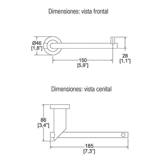 9117 PORTAPAPEL SENCILLO NUVA CROMO HELVEX