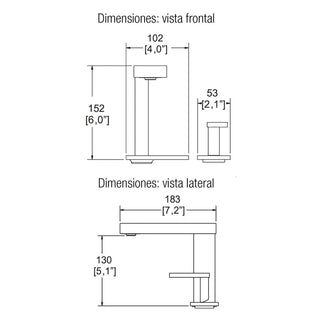 E-948 MONOMANDO PARA LAVABO SCALA CROMO. INCLUYE CONTRA DE PUSH HELVEX