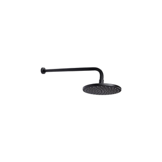 H-3304-EB REGADERA REDONDA CON BRAZO Y CHAPETÓN DE CHORRO FIJO CON SISTEMA ANTICALCÁREO, PLATO ANCHO DE 8", ÉBANO HELVEX